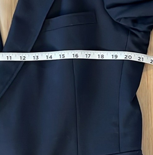 Arnold Palmer Sport Coat Mens 44R Navy Two Button Gold Button Classic STAINS - Picture 7 of 16