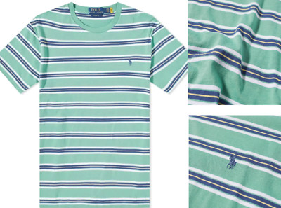 POLO RALPH LAUREN Multi Striped Tee Haven Forest Tee T-Shirt Shirt Classic Fit S
