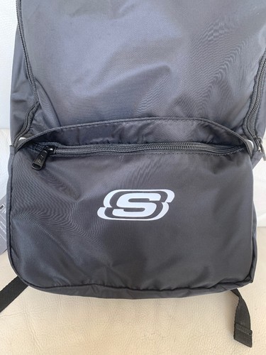 Skechers Black Backpack Eclpse School Bag Light Bookbag Laptop Organizer Pockets - Picture 3 of 12