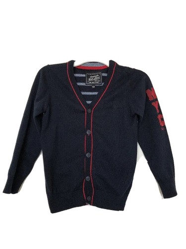 Superior Quality Clothing Cardigan Sweater Navy Blue Boys 122 - Picture 2 of 7