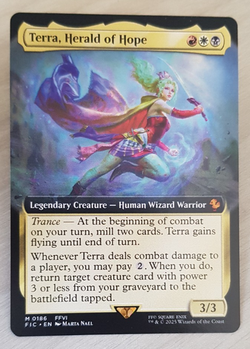Terra, Herald of Hope EXTENDED ART 0186 - Final Fantasy Commander - MTG ENG NM