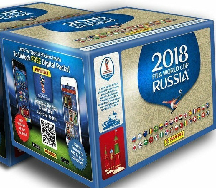 Panini 2018 FIFA WORLD CUP RUSSIA stickers 100 packs Box Hot