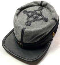 CIVIL WAR CONFEDERATE CSA MAJOR COLONEL INFANTRY OFFICER KEPI FORAGE CAP-LARGE