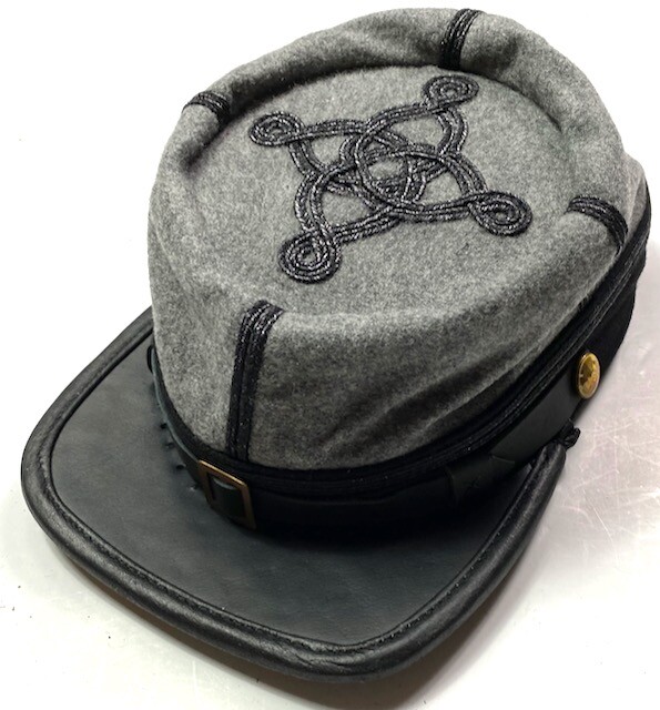 CIVIL WAR CONFEDERATE CSA MAJOR COLONEL INFANTRY OFFICER KEPI FORAGE CAP-LARGE