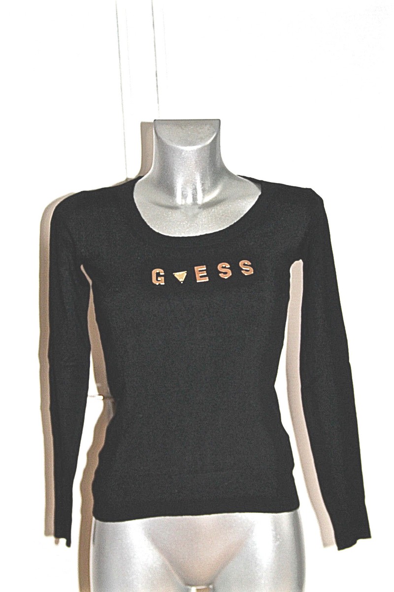 Pull Guess Homme Noir Col V – Taille XS – Laine – Excellent état Occasion