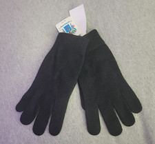 Cold Weather Stretch Knit Gloves - Black - One Size