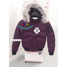 Hollister Cozy Lined Down Bomber Jacket Coat Purple Womens Size S,l