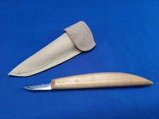 Vintage Chip Knife or Carving or Whittling Tool with Sheath (unbranded)
