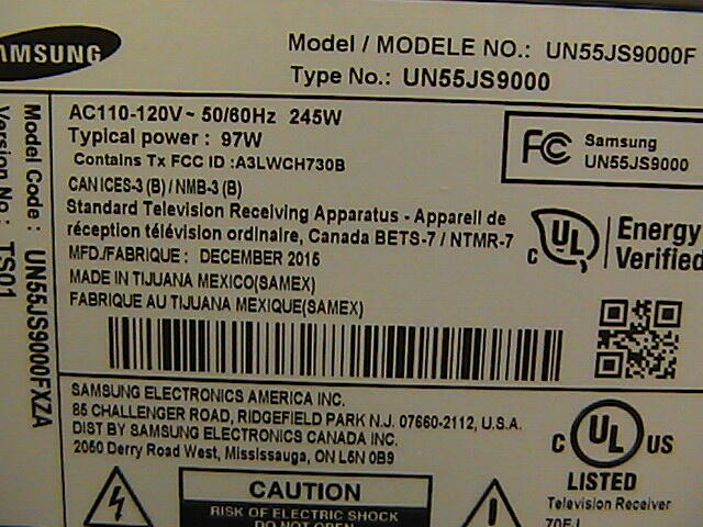 Samsung TV model UN55JS9000FXZA Various Parts | eBay