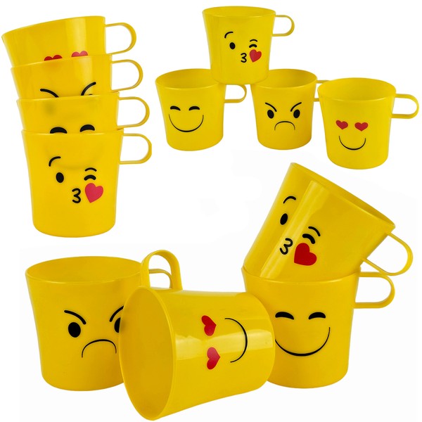 12 Trinkbecher Kinder Becher Lustige Motive Campingbecher Mehrweg Kunststoff-image