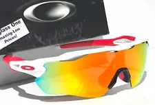 NEW Oakley RADAR EV PATH White Red POLARIZED Galaxy Ruby Lens Sunglass 9208