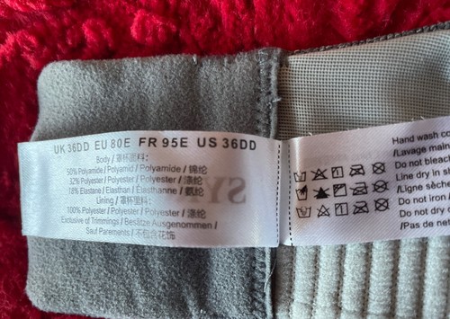 Reggiseno sportivo Syrokan 36DD anteriore regolabile alto impatto corsa A251 nuovo - Foto 5 di 5