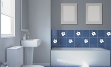 Hibiskus Blumen Fliesen Aufkleber  Fliesenaufkleber Fliesendekor Matt/Glanz H6