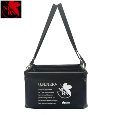 EVA STORE EVA & LOGOS U.N.NERV Foldable Rectangular Camping Bucket JAPAN NEW