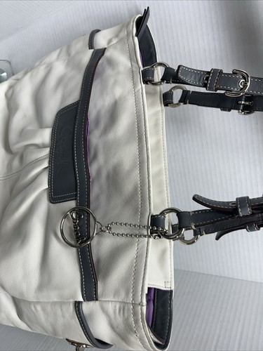 Bolso de Mano Coach Hobo Cuero Blanco Gris Nº# M0993-F14673 - Imagen 6 de 21