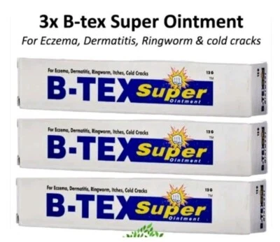 3X 12g B-TEX SUPER AYURVEDIC MULTI PURPOSE OINTMENT FOR RINGWORM,AND ITCHES