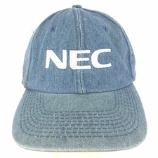 Vtg NEC Denim Hat Computer IT Monitors Nerd Employee Baseball Adjustable Dad Cap