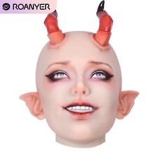 Roanyer Lilith Succubus Silicone Mask with Lace-up Back for LGBT Cosplay