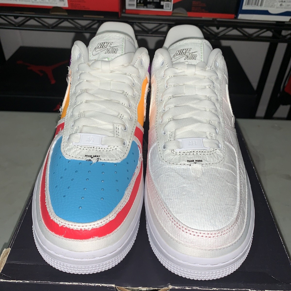 Women's Nike Air Force 1 '07 LX Tearaway CJ1650-100 Size 9 Right