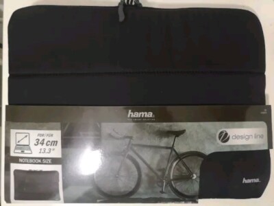 Hama Design Line Notebook-Sleeve Schutz Nylon Schwarz 34cm 13.3'' Tasche