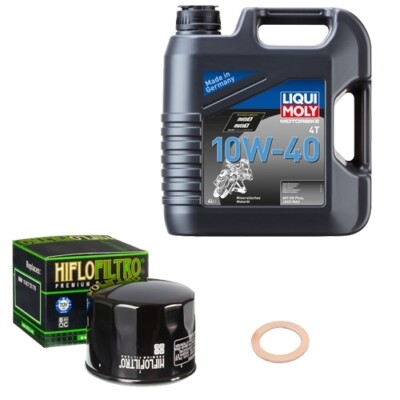 HiFlo Ölfilter Set LIQUI MOLY 10W-40 4L für BMW K 1200 S ABS K12S/K40 Bj.2006