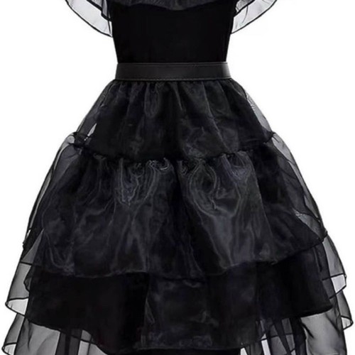 Wednesday Addams Costume Black Cosplay Halloween Dress Up Kids Party Adams S - Picture 6 of 9