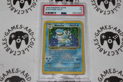 Blastoise #2/102 - PSA 3 - Pokemon TCG Base Set Unlimited Holo