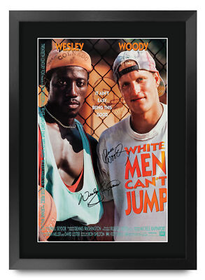 Weiße Männer können nicht springen Filmposter signiert gedruckt Autogramm A3 gerahmt Memorabilia