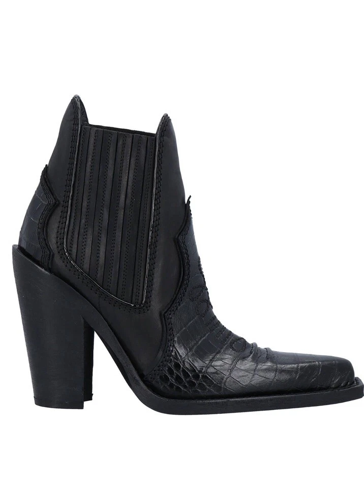 Botas vaqueras de cuero negras Dsquared2 estilo occidental mujer 7 Foto 4 de 4