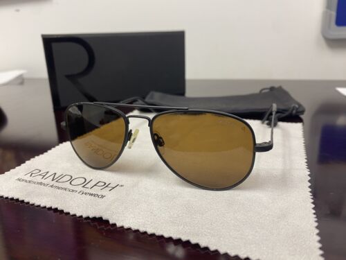 Randolph Concorde Matte Black Polarized Sunglasses - Afbeelding 1 van 8