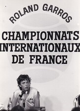 Original Press Photo Tennis French Open Jo Durie at Press Conference 1983