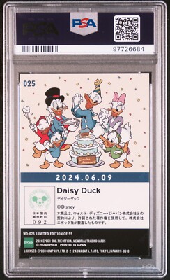 PSA10 2024 EPOCH ONE DISNEY #025 DAISY DUCK Limited Edition of 55