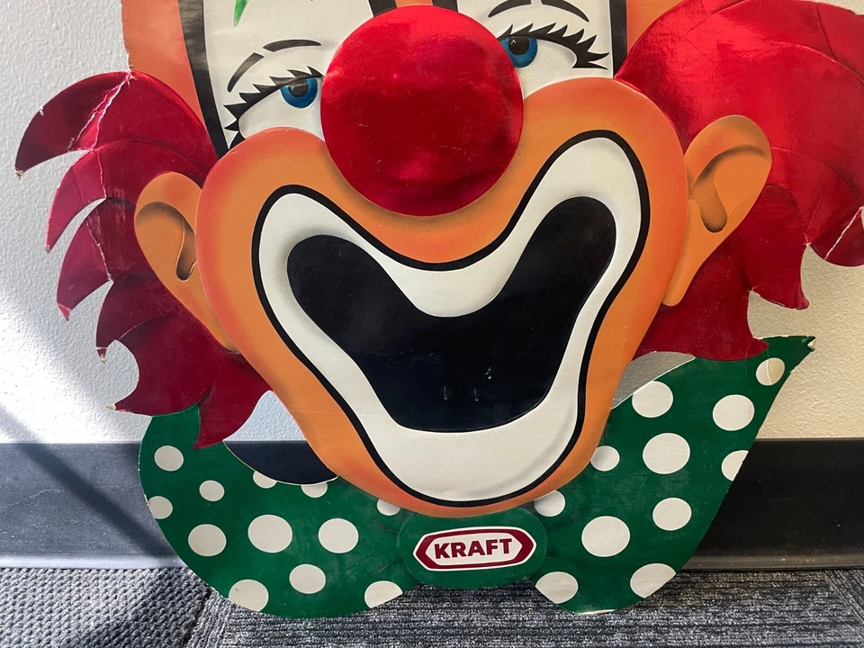 Vintage Kraft Clown Advertising Sign Store Display Circus Carnival Art - Image 2 of 4