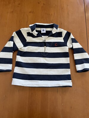 100% Cotone Organico Petit Bateau Top Marinaio Maniche Lunghe Bambina - 100% Cotone | Maglietta Elegante Con Stile Classico Top Marinaio Petit Bateau