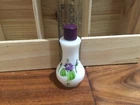 Vintage Devon Violets Perfume Milk Glass Hand Painted Bottle 1/3 with perfume