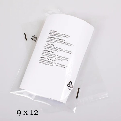 CPP Garment Clear Plastic Bag Self Seal Safety Warning RESEALABLE Clothing Bags - Picture 49 of 144