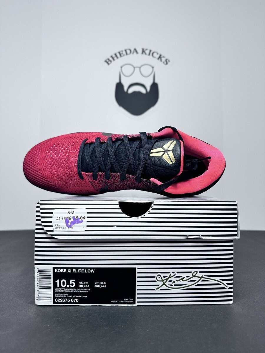 シューズ(男性用) Nike Kobe 11 \"Achilles Heel\" 822675-670 Nike Kobe 11 Elite Low 'Achilles Heel' 822675-670 Red/Black