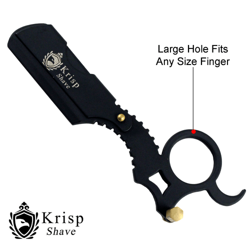 MEN STRAIGHT EDGE RAZOR BARBER SALON CUT THROAT SHAVETTE + 10 SHAVING BLADES - Picture 4 of 6