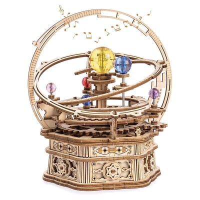 Neue Sternennacht Spieluhr 3D Holz Puzzles Gebäude Kits Montage Modell Geschenk