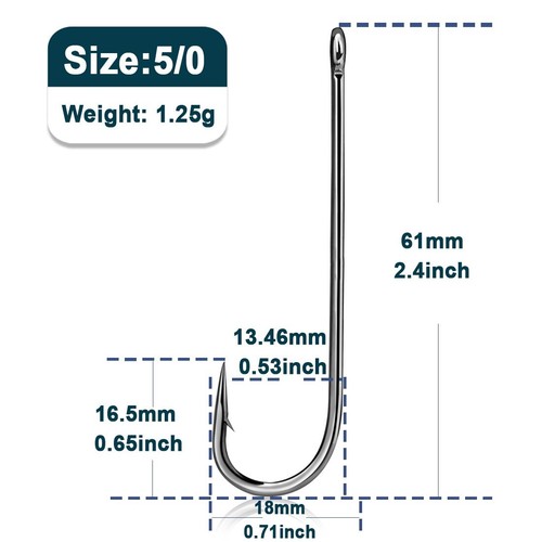 9KM Aberdeen Hooks Long Shank Light Wire Fishing Hook Live Bait Hook Freshwater - Picture 24 of 25
