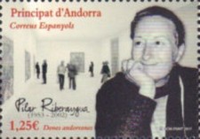 Spanish Andorra 2017 - Women of Andorra - Pilar Riberaygua, 1953-2002 - MNH
