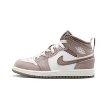 Little Kid's Jordan 1 Mid Enigma Stone/Olive Grey (DQ8424 003)