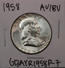 1958 Franklin Half Dollar AU/BU