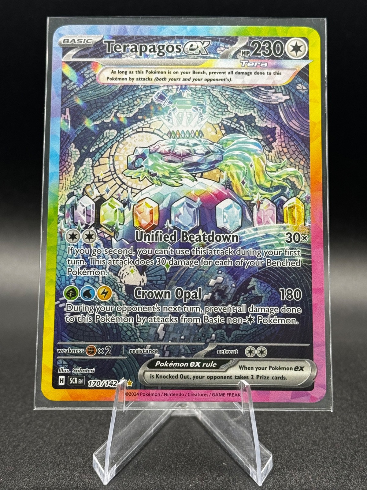 Terapagos ex 170/142 Sv07: Stellar Crown Holo Pokemon TCG