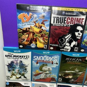 Nintendo Gamecube Wii & Wii U Game Lot Mega Man Nes Remix Super Mario Galaxy