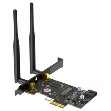PCIe X1 to M.2 WiFi Bluetooth-compatible Adapter With Heatsink for A E Key M.2