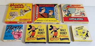 C 689 VINTAGE COLLECTION OF 8MM OR 16MM CARTOON FILMS IN ORIGINAL BOXES!