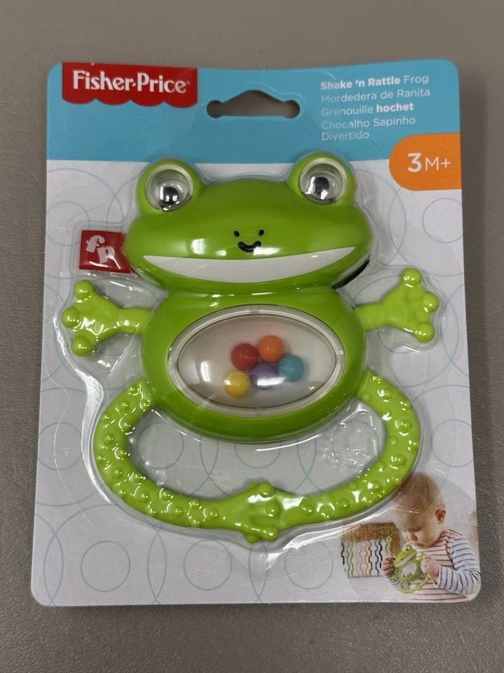 Fisher Price сафари животных ассортимент жираф обезьяна лягушка вересковый погремушка зеркало - Изображение 3 из 4