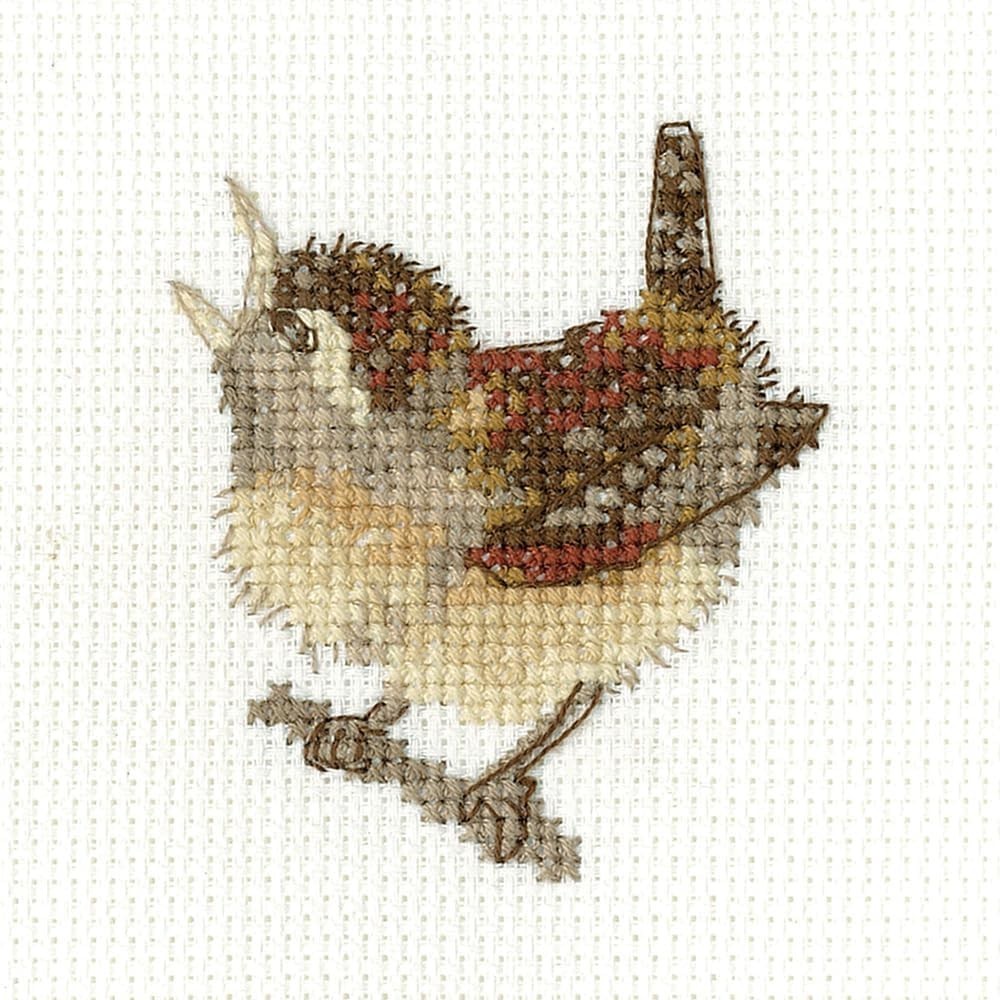 Heritage Crafts Cross Stitch Kit - Little Friends, Wren