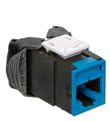 Leviton 6AUJK-CL6 Atlas-X1 QuickPort Cat 6A UTP Blue Jack 12-Pack